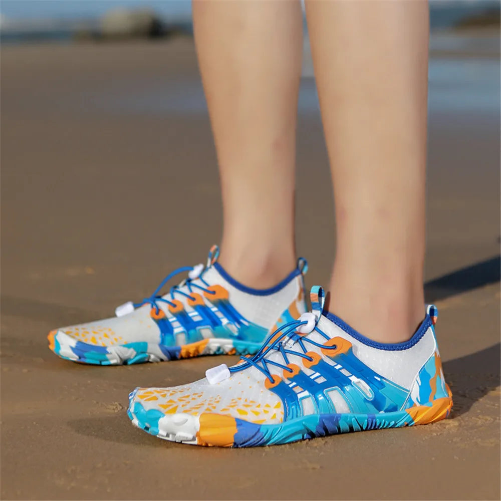 Chaussures de baignade, pour hommes et femmes, pantoufles de plage, natation, surf, bord de mer coloré, rivière, été