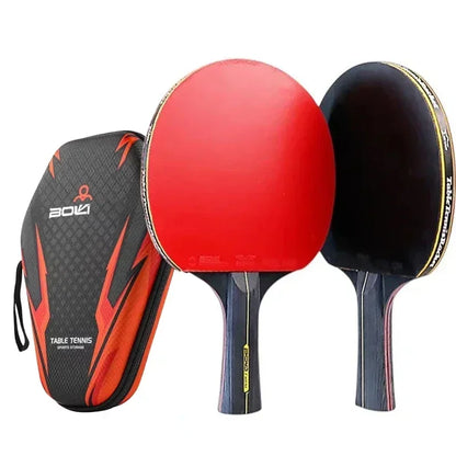 Raquette de tennis de table, de ping-pong professionnelles, 2 pièces avec sac