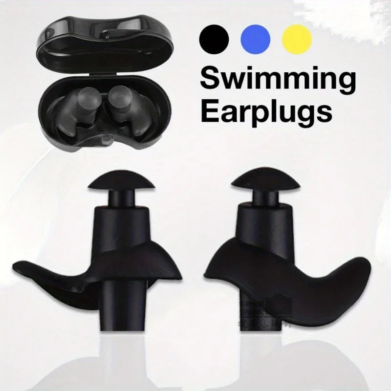 Bouchons d'oreille réutilisables en silicone pour la natation, la plongée, le sport, le surf, 2 pièces