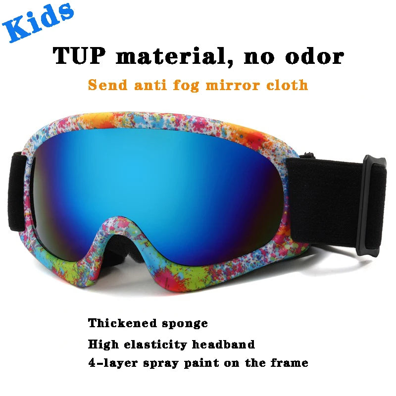 Lunettes de ski anti-buée pour enfants