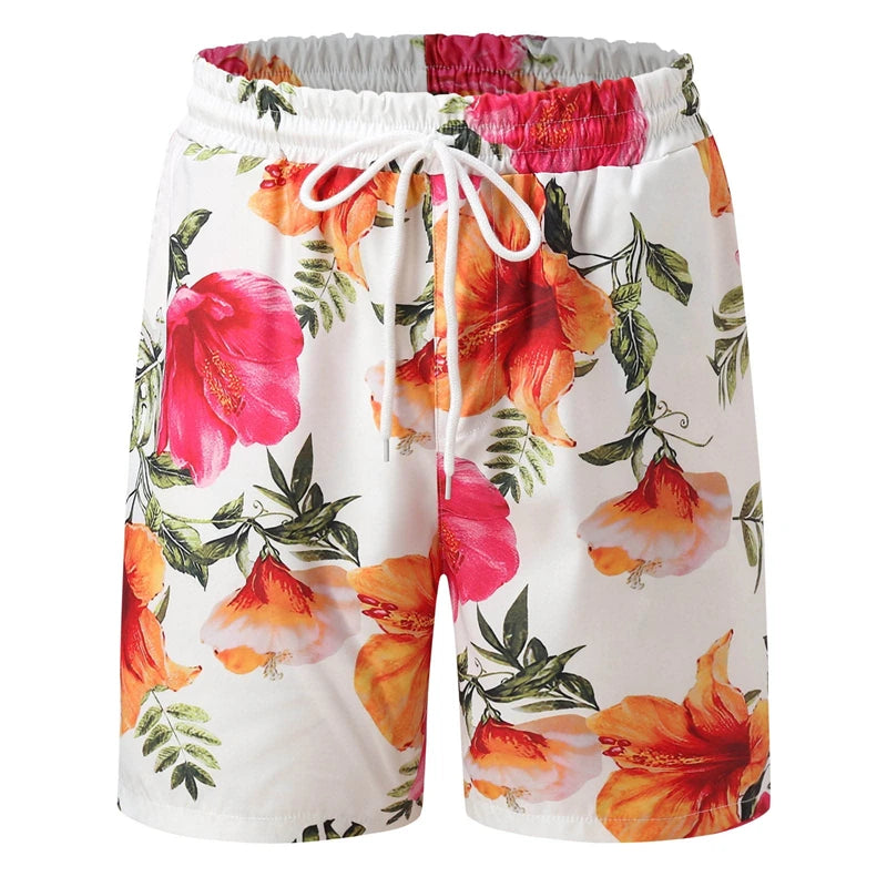 Shorts de plage décontractés à imprimé floral 3D, maillot de bain de vacances, mode hawaï