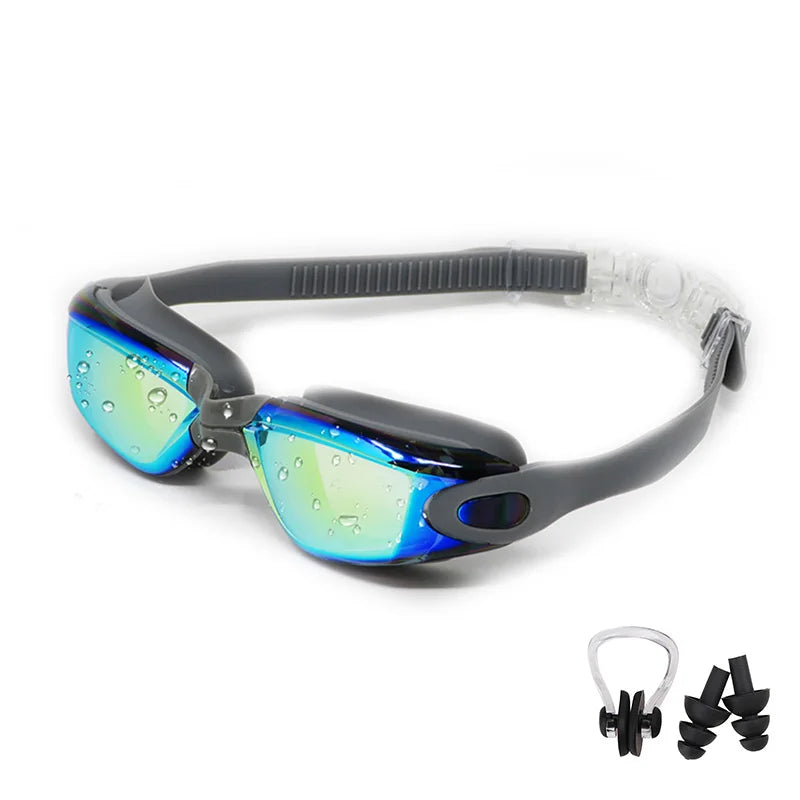 Lunettes pour hommes et femmes, Anti-buée, Prescription Uv, étanche, en Silicone, ajustables, pour piscine, adultes et enfants, lunettes de plongée