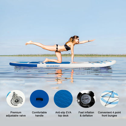 Planche de surf avec accessoire Sup, sac de transport, pagaie, longboard, wakeboard, charge de 180kg