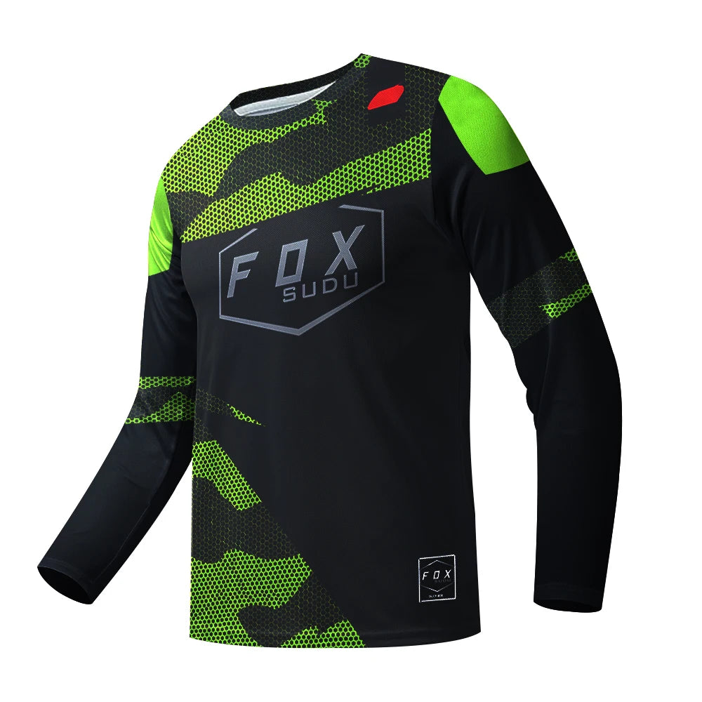 Maillot de Cyclisme à Manches sulfpour Homme, Vêtement de Motocross FOX SUDU-, VTT, Descente, VTT, Hors Route, DH