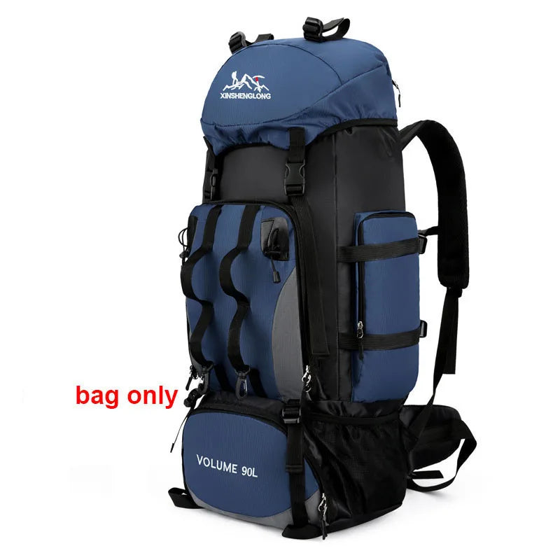 Sac de sport 90L étanche, résistant et imperméable, grande capacité pour randonnée, trekking et camping