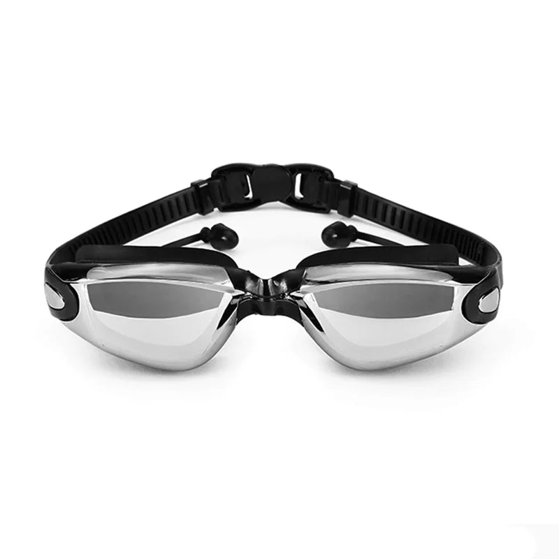 Lunettes de natation étanches pour adultes, lunettes de piscine, lunettes anti-buée, lunettes optiques avec bouchons d'oreille, protection UV, hommes et femmes