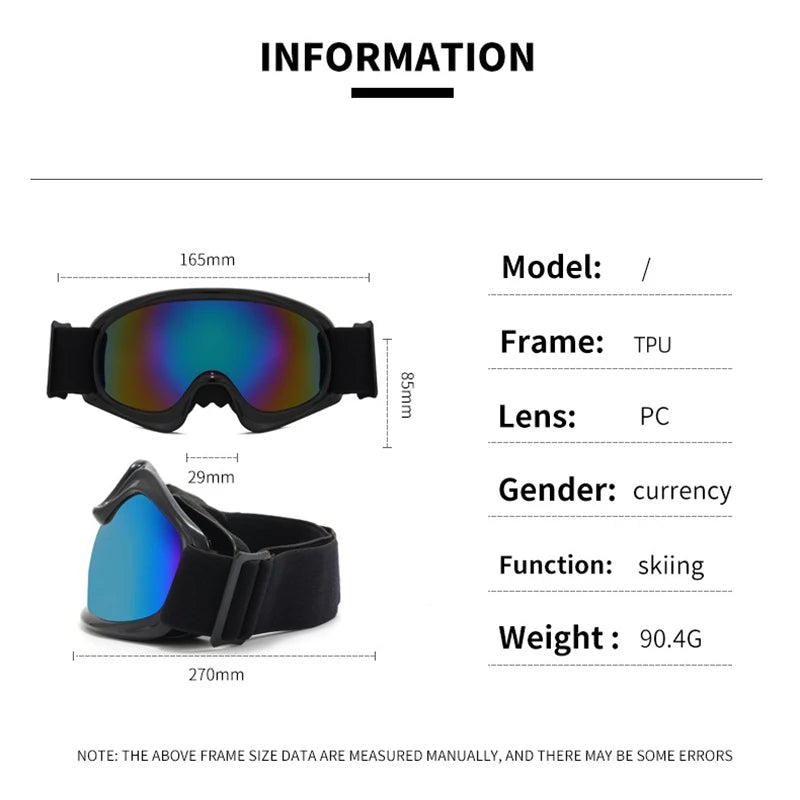 Lunettes de ski anti-buée pour enfants