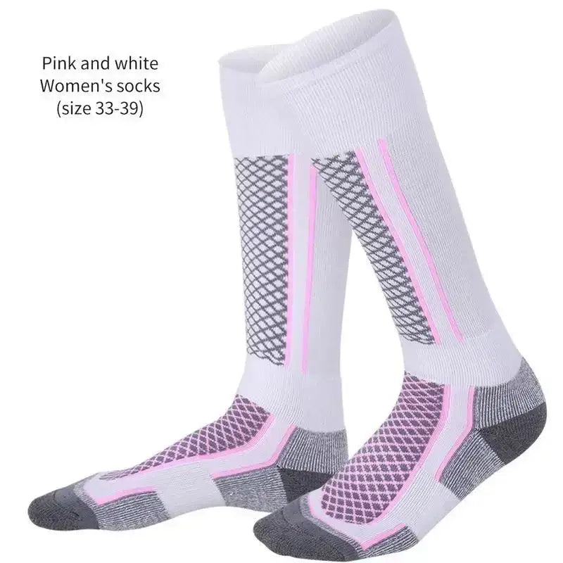 Chaussettes thermiques en coton à haute élasticité pour hommes et femmes, accessoires de ski, cyclisme, football, hiver