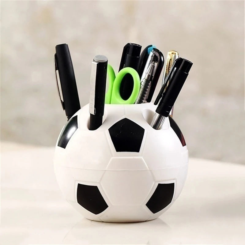 Outil en forme de football pour la décoration de la maison, porte-stylo, porte-crayon, porte-brosse à dents, bureau, table T1, cadeaux pour étudiants