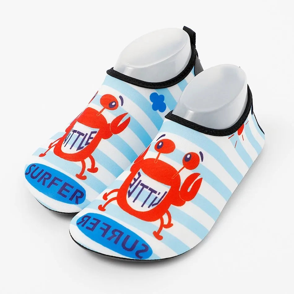 Chaussures de plage pour enfants, chaussures de parc aquatique imprimées, séchage rapide, semelle souple respirante