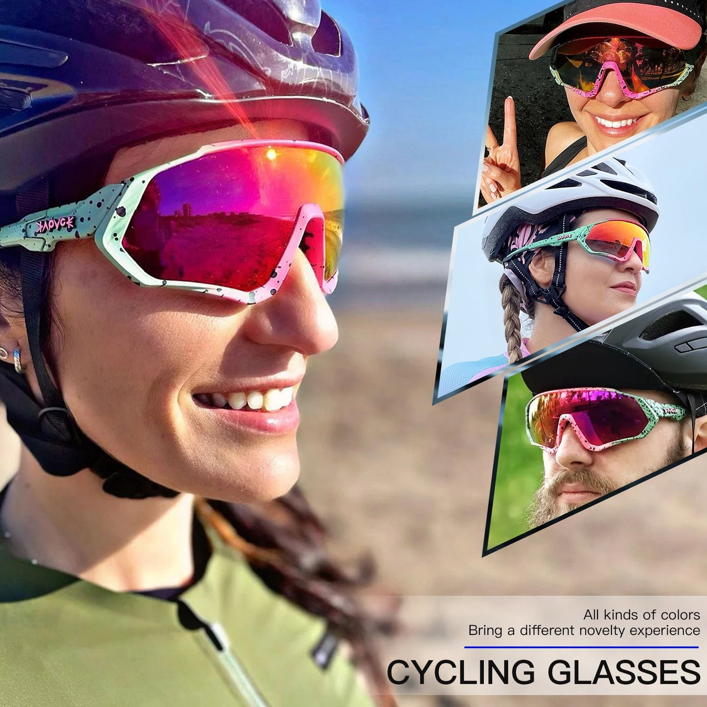 Lunettes de soleil de sport de cyclisme, randonnée