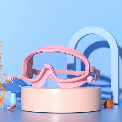 Lunettes de natation 2 en 1 pour enfants de 3 à 15 ans, protection UV anti-buée, avec bouchons d'oreille