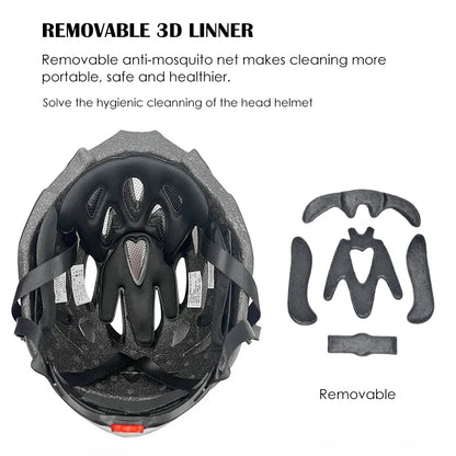 Casque de vélo ultraléger pour adulte, avec visière magnétique