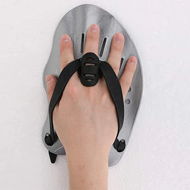 1 paire de pagaies d'entraînement à la natation, gants de plongée en apnée, palmes de sport, paume en Silicone, sangles réglables