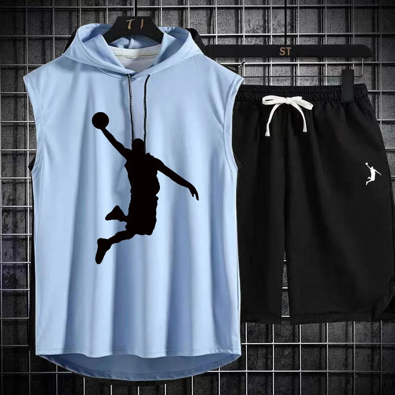 Sweat à capuche pour hommes, sweat-shirt, basketball, musculation, entraînement de gym, chemise de fitness, haute qualité, hip hop, été