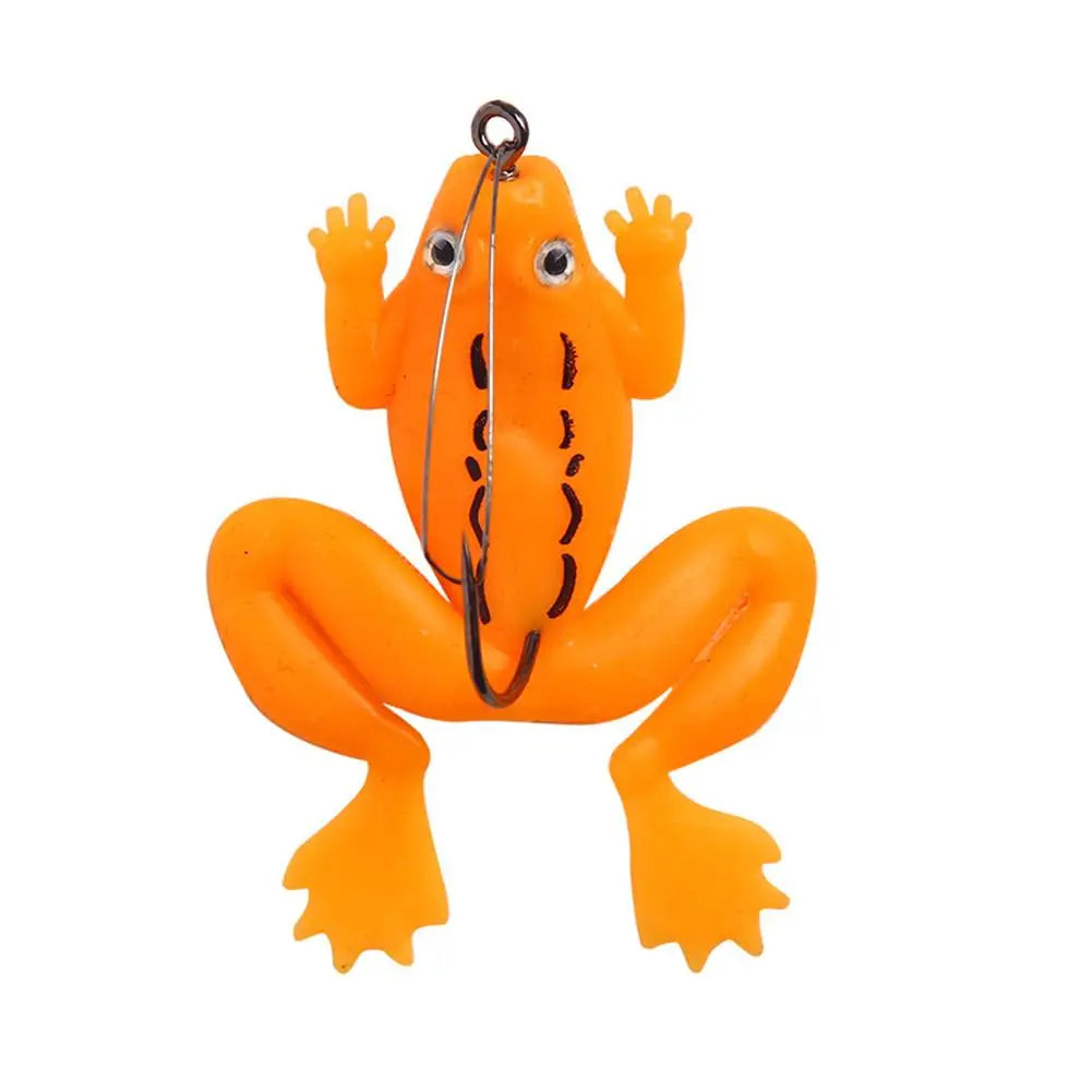 Leurre souple en forme de grenouille, appât en silicone pour poisson