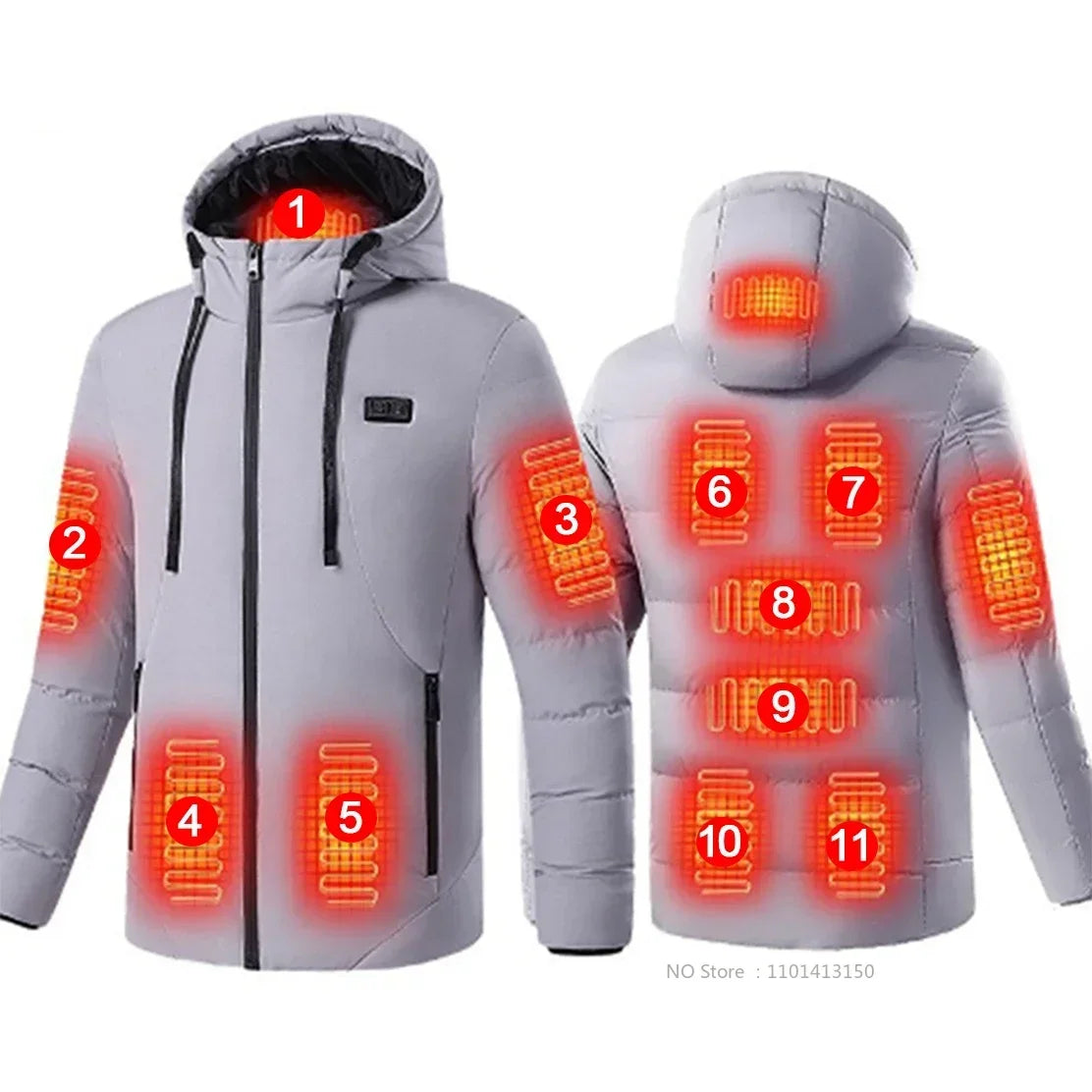 Veste thermiques de ski d'hiver à capuche, électrique, imperméables