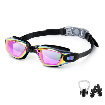 Lunettes pour hommes et femmes, Anti-buée, Prescription Uv, étanche, en Silicone, ajustables, pour piscine, adultes et enfants, lunettes de plongée