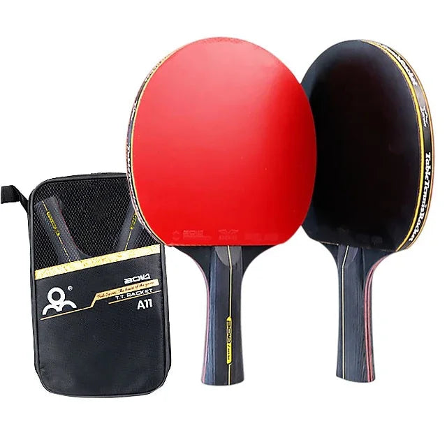 Raquette de ping-pong, avec sac, 2 pièces