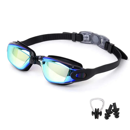 Lunettes pour hommes et femmes, Anti-buée, Prescription Uv, étanche, en Silicone, ajustables, pour piscine, adultes et enfants, lunettes de plongée