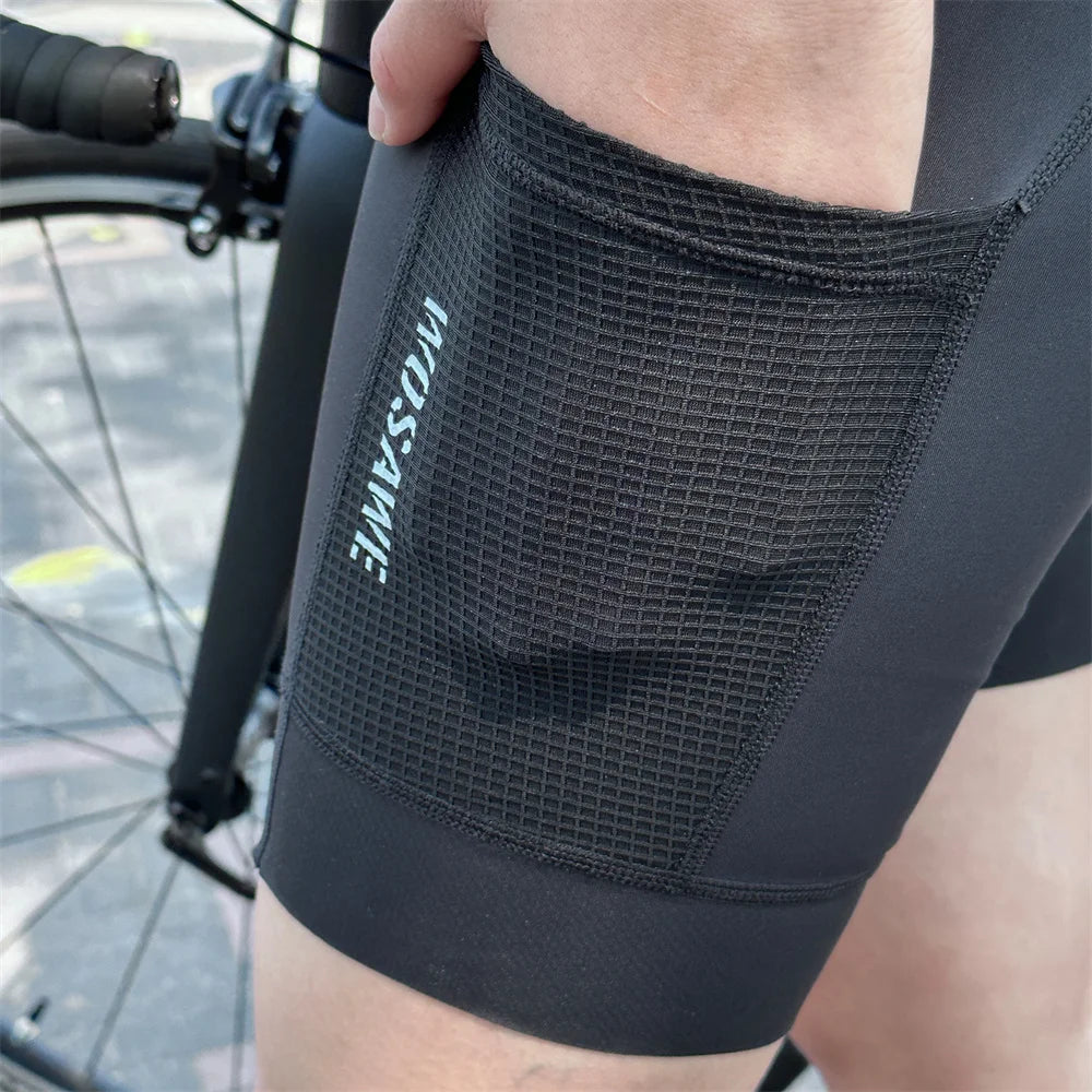 Shorts de cyclisme rembourrés en gel 3D pour femmes, collants de fitness de montagne, antichoc, 2 poches