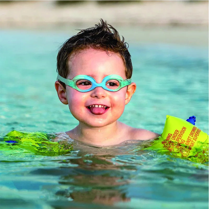 Lunettes de natation Anti-buée imperméables UV enfants lentilles colorées professionnelles, lunettes pour enfants