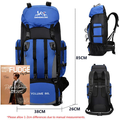 Sac de sport 90L étanche, résistant et imperméable, grande capacité pour randonnée, trekking et camping