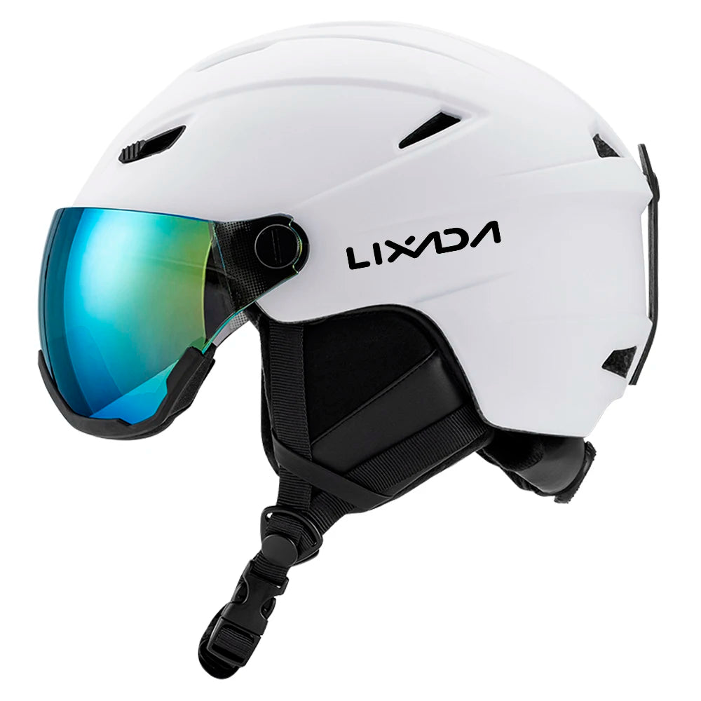 Casque de ski intégré pour homme et femme, avec lunettes à visière parfaite