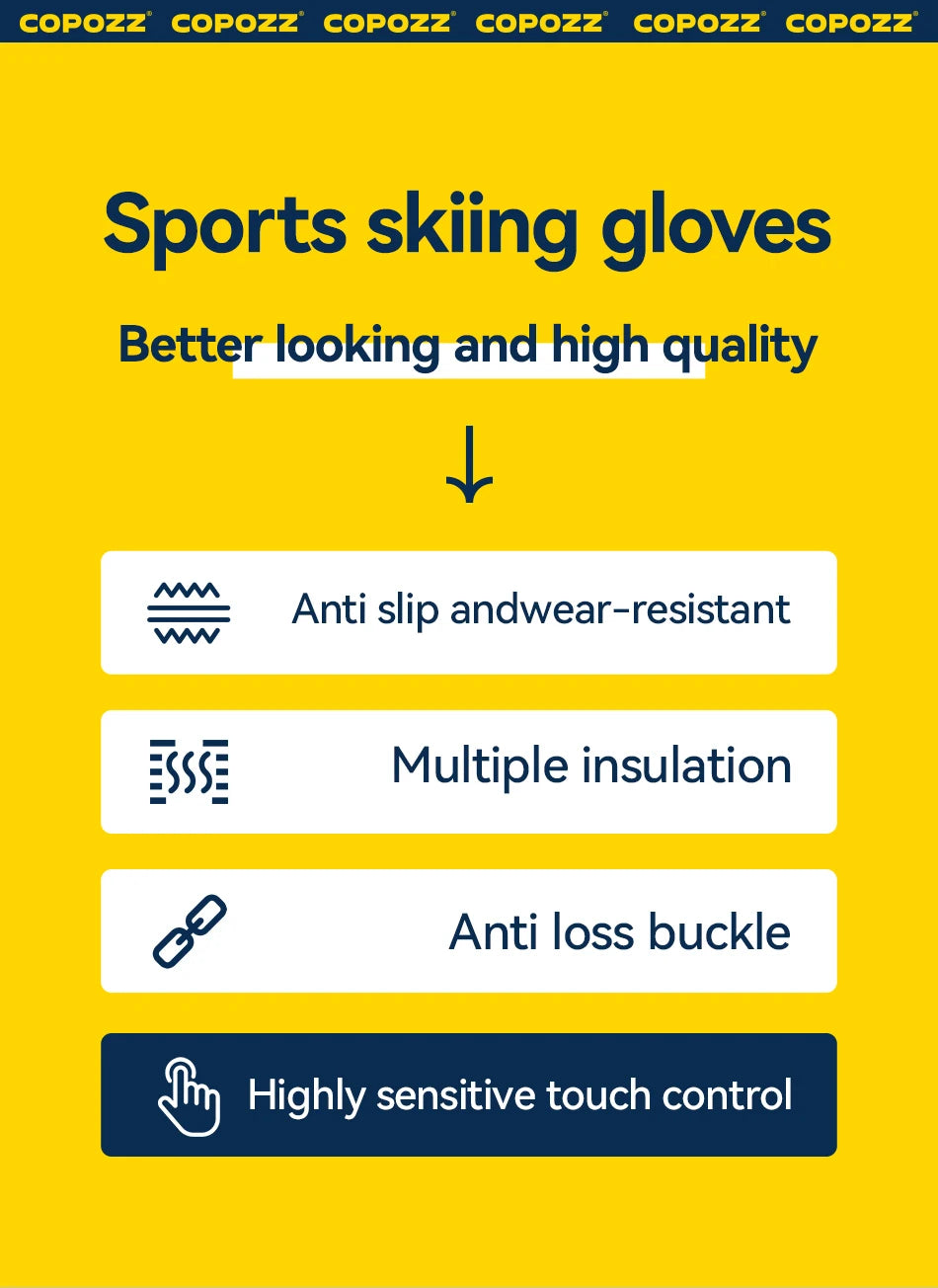 Gants de ski thermiques professionnel