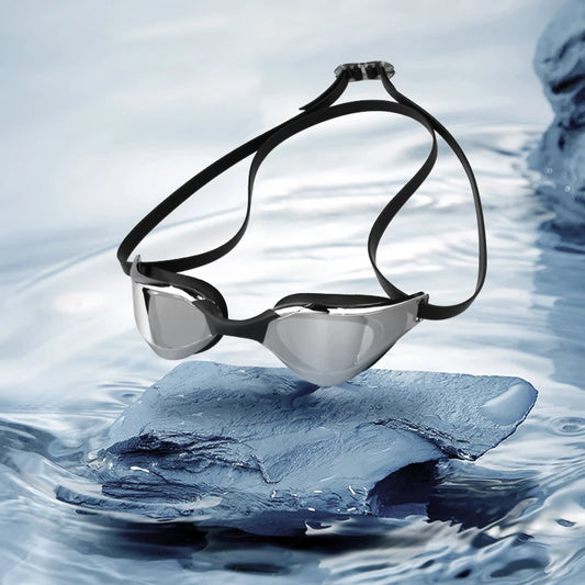 Lunettes de natation plaquées argent pour femmes et adultes, unisexe, anti-buée, course, PHMAX