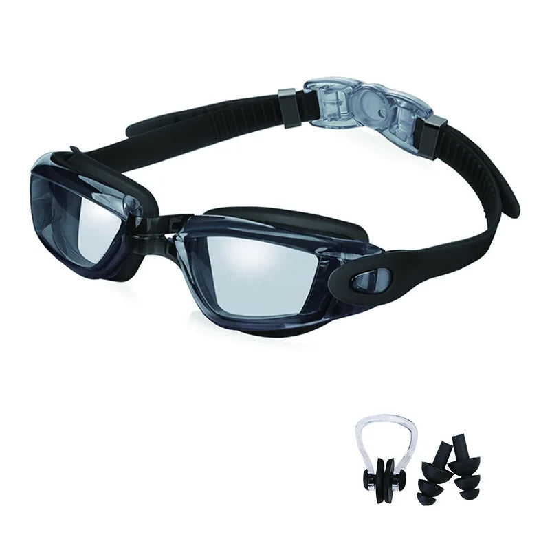 Lunettes pour hommes et femmes, Anti-buée, Prescription Uv, étanche, en Silicone, ajustables, pour piscine, adultes et enfants, lunettes de plongée