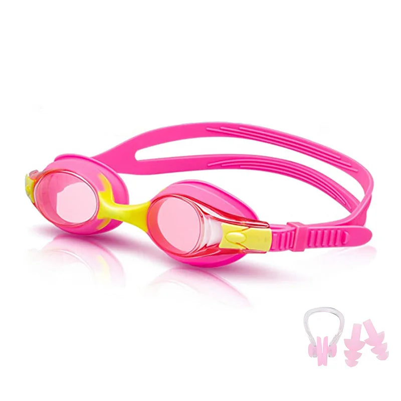 Lunettes de natation Anti-buée imperméables UV enfants lentilles colorées professionnelles, lunettes pour enfants