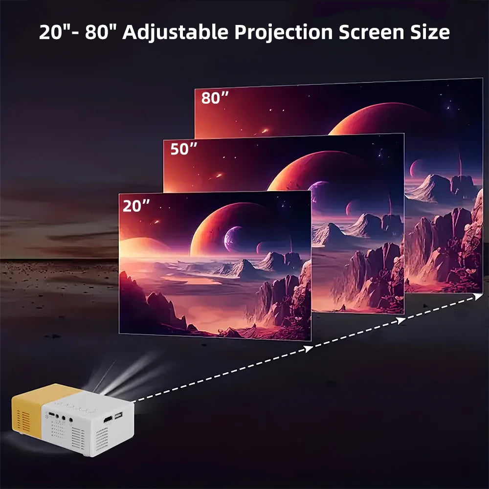 Projecteur LED domestique pour extérieur,1080P HD USB Link, haut-parleur 3D. SportMix