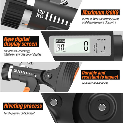 Pince de renforcement de la poignée, exercice de la main, de l'avant-bras, du poignet, des bras, musculation musculaire, 10-120kg
