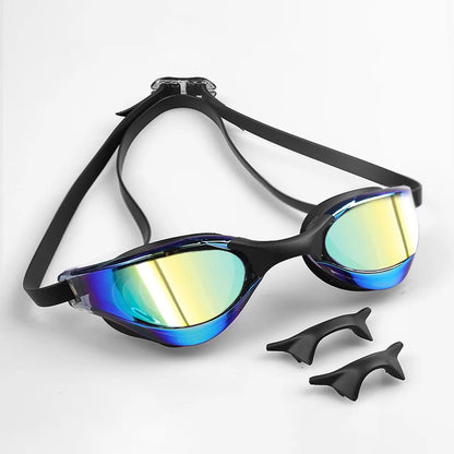 Lunettes de natation de sport, couleurs éblouissantes, Anti-buée, sans fuite, vue large, pour adultes, hommes, femmes, jeunes, PHMAX