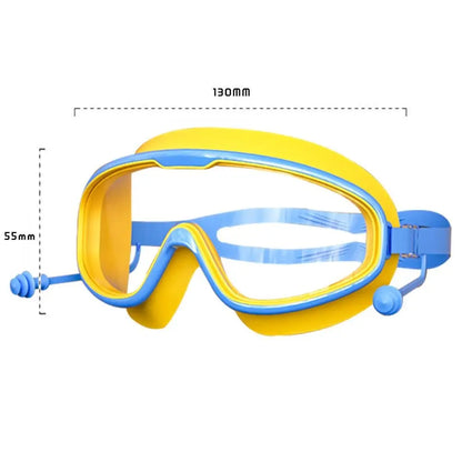 Lunettes de natation 2 en 1 pour enfants de 3 à 15 ans, protection UV anti-buée, avec bouchons d'oreille