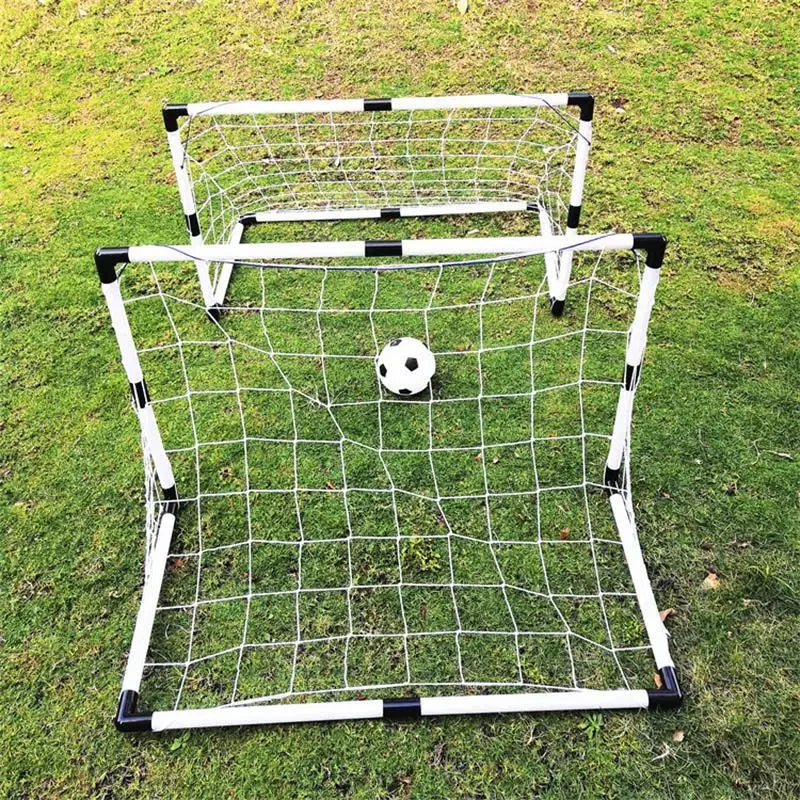 Filet de poteau pliant avec pompe pour enfants, mini ballon de football, but de football, sports d'intérieur et d'extérieur, équipement d'entraînement sportif, 2 en 1