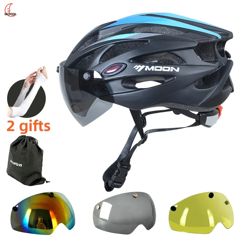 Casque de vélo ultraléger pour adulte, avec visière magnétique