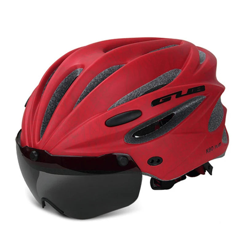 Casque de vélo avec lunettes magnétiques, coupe-vent