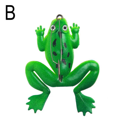 Leurre souple en forme de grenouille, appât en silicone pour poisson