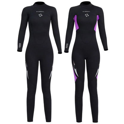 Combinaisons de plongée complètes en néoprène pour femmes, combinaisons de plongée, plongée en apnée, surf, sports nautiques, garder au chaud, manches longues, vêtements de plongée, 3mm