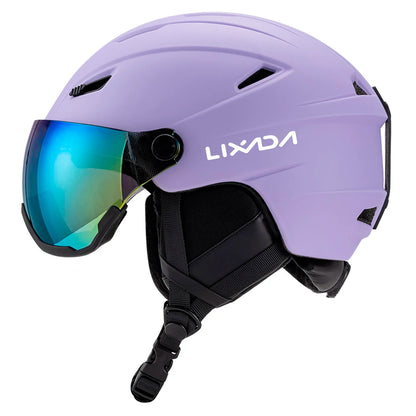 Casque de ski intégré pour homme et femme, avec lunettes à visière parfaite