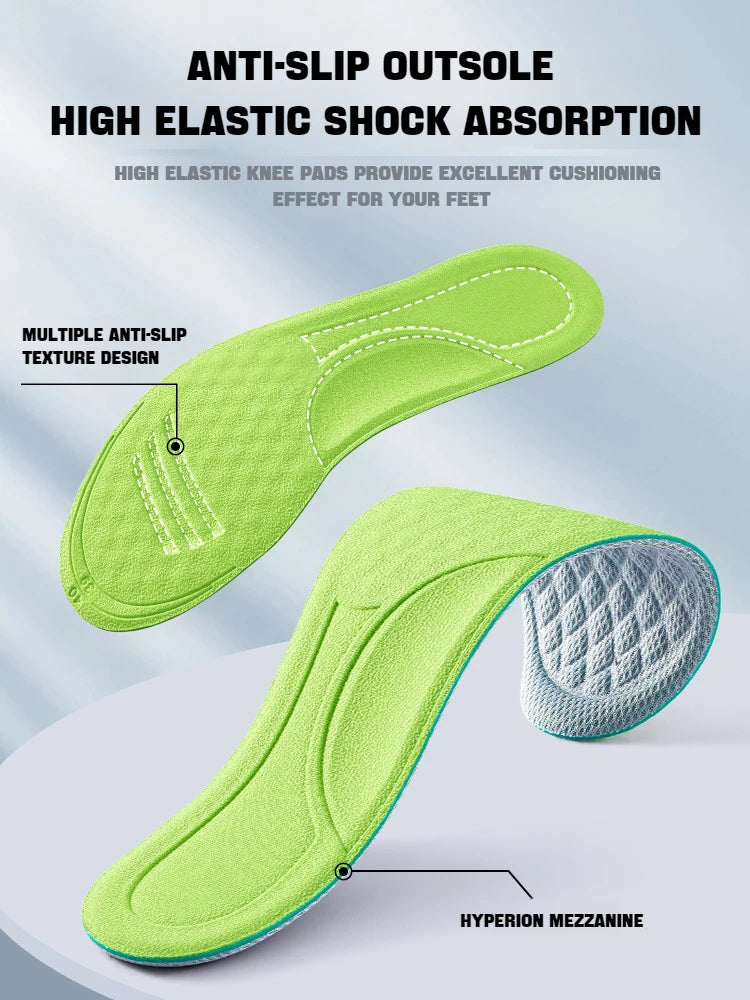  Semelles intérieures de massage 4D pour chaussures de sport, semelle intérieure pour pieds, course