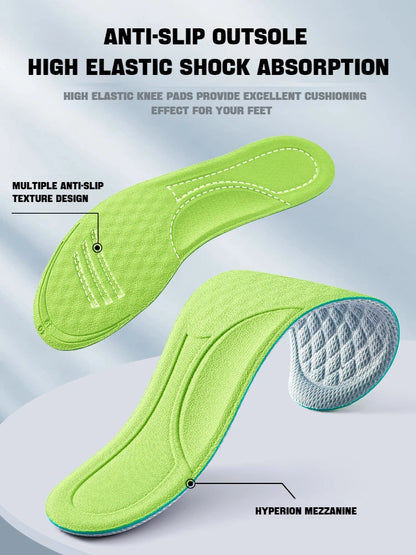  Semelles intérieures de massage 4D pour chaussures de sport, semelle intérieure pour pieds, course