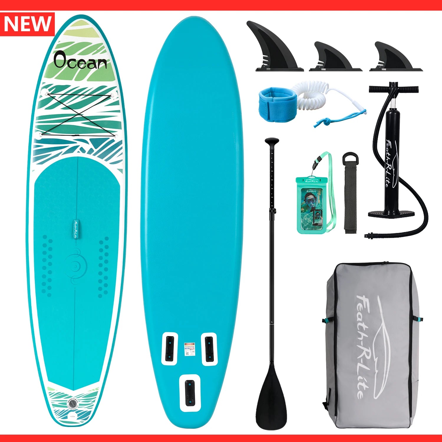 Planche de surf gonflable Stand Up Paddle Board 335 x 84 x 15 cm + Accessoires complets