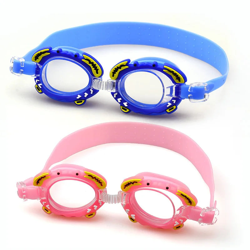 Lunettes de natation anti-buée pour enfants, nouveau, étanche, mignon, dessin animé, miroir, pour apprendre à nager, la ceinture peut être ajustée