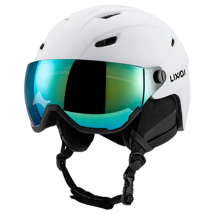 Casque de ski intégré pour homme et femme, avec lunettes à visière parfaite