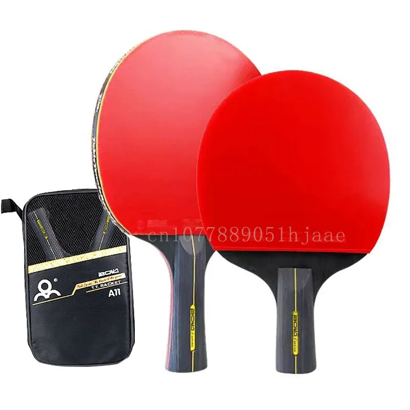 Raquette de ping-pong, avec sac, 2 pièces