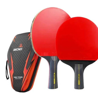 Raquette de tennis de table, de ping-pong professionnelles, 2 pièces avec sac